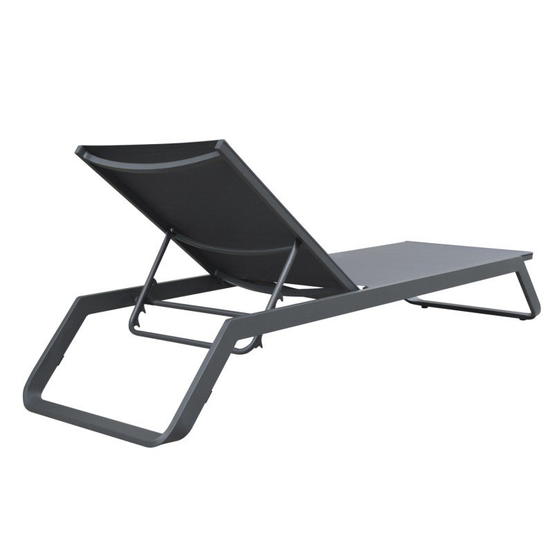 ΞΑΠΛΩΣΤΡΑ ΑΛΟΥΜΙΝΙΟΥ MARIMAR HM6562.01 ΣΚΕΛΕΤΟΣ & TEXTILENE ΓΚΡΙ 220x67.5x31.5Υεκ