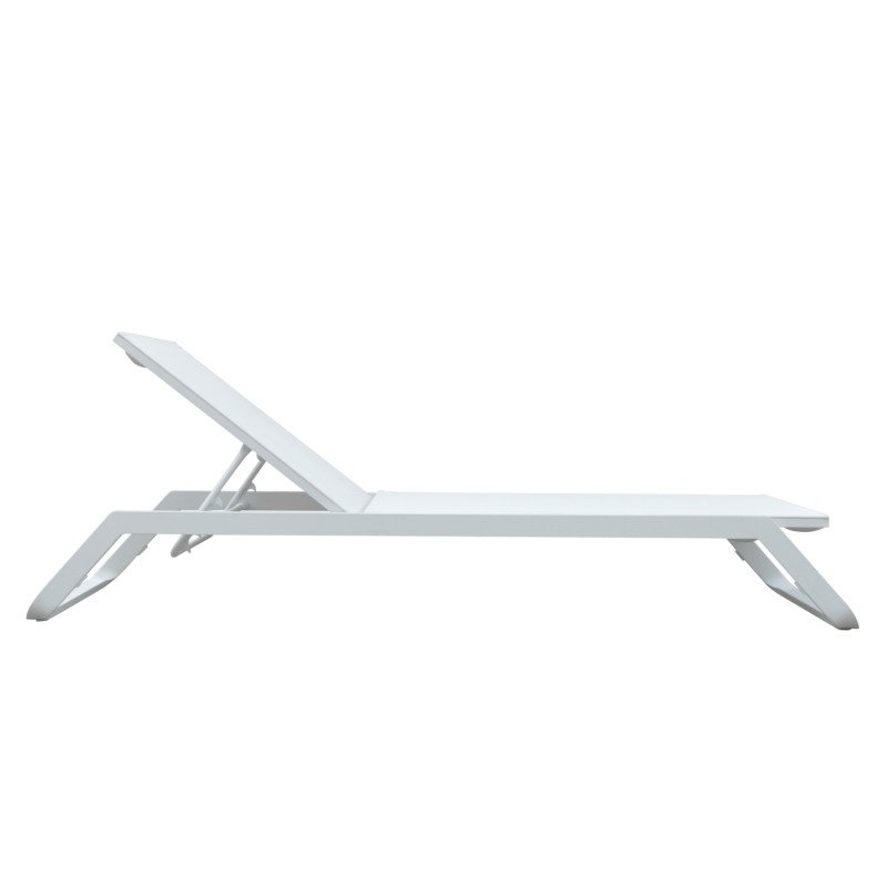 ΞΑΠΛΩΣΤΡΑ ΑΛΟΥΜΙΝΙΟΥ MARIMAR HM6562.02 ΣΚΕΛΕΤΟΣ & TEXTILENE ΛΕΥΚΟ 220x67.5x31.5Υεκ