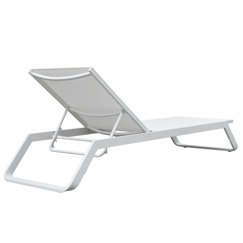 ΞΑΠΛΩΣΤΡΑ ΑΛΟΥΜΙΝΙΟΥ MARIMAR HM6562.02 ΣΚΕΛΕΤΟΣ & TEXTILENE ΛΕΥΚΟ 220x67.5x31.5Υεκ