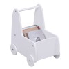 ΠΑΙΔΙΚΟ ΤΡΟΛΕΥ/ΚΑΡΟΤΣΑΚΙ RICKI HM18341.03 MDF & ΚΟΝΤΡΑΠΛΑΚΕ ΛΕΥΚΟ 33x45x50Υεκ