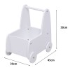 ΠΑΙΔΙΚΟ ΤΡΟΛΕΥ/ΚΑΡΟΤΣΑΚΙ RICKI HM18341.03 MDF & ΚΟΝΤΡΑΠΛΑΚΕ ΛΕΥΚΟ 33x45x50Υεκ