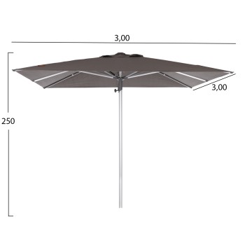 ΟΜΠΡΕΛΑ ΕΠΑΓΓΕΛΜΑΤΙΚΗ GLADELL 3X3m HM6604.01 ΓΚΡΙ ΠΑΝΙ-ΑΝΟΔΙΩΜΕΝΟ ΑΛΟΥΜΙΝΙΟ