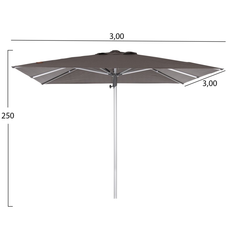 ΟΜΠΡΕΛΑ ΕΠΑΓΓΕΛΜΑΤΙΚΗ GLADELL 3X3m HM6604.01 ΓΚΡΙ ΠΑΝΙ-ΑΝΟΔΙΩΜΕΝΟ ΑΛΟΥΜΙΝΙΟ