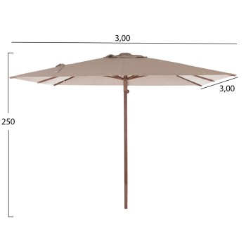 ΟΜΠΡΕΛΑ ΕΠΑΓΓΕΛΜΑΤΙΚΗ GLADELL 3X3m HM6604.02 ΜΠΕΖ ΠΑΝΙ-HEAT TRANSFER ΑΛΟΥΜΙΝΙΟ