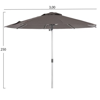 ΟΜΠΡΕΛΑ ΕΠΑΓΓΕΛΜΑΤΙΚΗ GLADELL Φ3,00μ HM6603.01 ΓΚΡΙ ΠΑΝΙ-ΑΝΟΔΙΩΜΕΝΟ ΑΛΟΥΜΙΝΙΟ