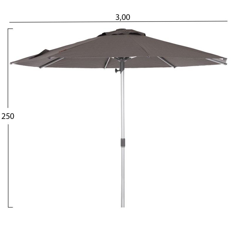 ΟΜΠΡΕΛΑ ΕΠΑΓΓΕΛΜΑΤΙΚΗ GLADELL Φ3,00μ HM6603.01 ΓΚΡΙ ΠΑΝΙ-ΑΝΟΔΙΩΜΕΝΟ ΑΛΟΥΜΙΝΙΟ