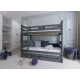 CEZAR 80x160 graphite bunk bed Lano Furniture