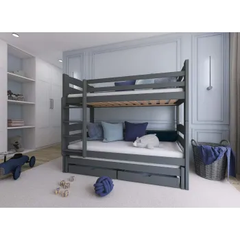 CEZAR 80x180 graphite bunk bed Lano Furniture