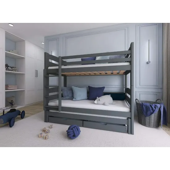 CEZAR 90x190 graphite bunk bed Lano Furniture
