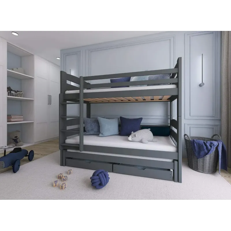 CEZAR 90x200 graphite bunk bed Lano Furniture