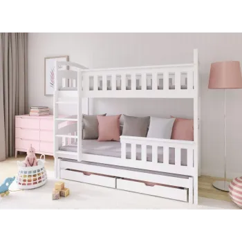 HARRIET 80x180 white bunk bed Lano Furniture