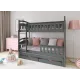 HARRIET 80x160 graphite bunk bed Lano Furniture