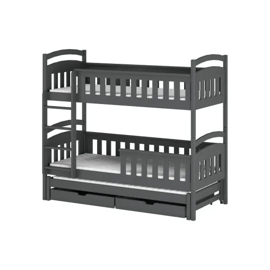 HARRIET 90x190 graphite bunk bed Lano Furniture
