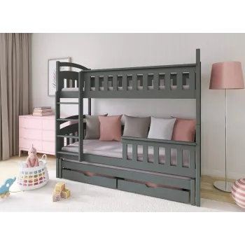 HARRIET 90x190 graphite bunk bed Lano Furniture