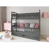 HARRIET 90x200 graphite bunk bed Lano Furniture