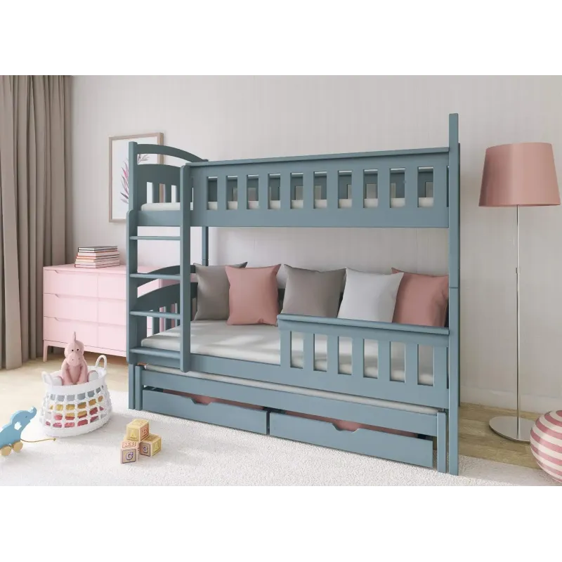 HARRIET 80x160 grey bunk bed Lano Furniture