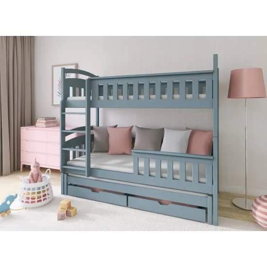 HARRIET 80x200 grey bunk bed Lano Furniture