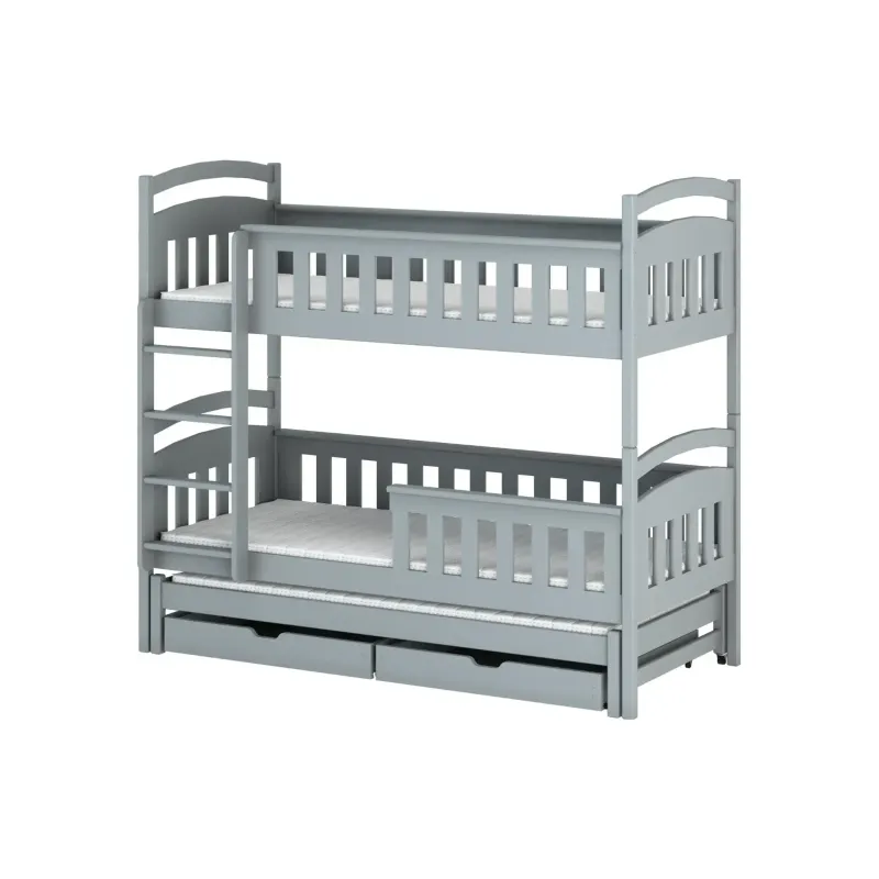 HARRIET 90x190 grey bunk bed Lano Furniture