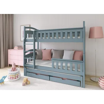 HARRIET 90x190 grey bunk bed Lano Furniture