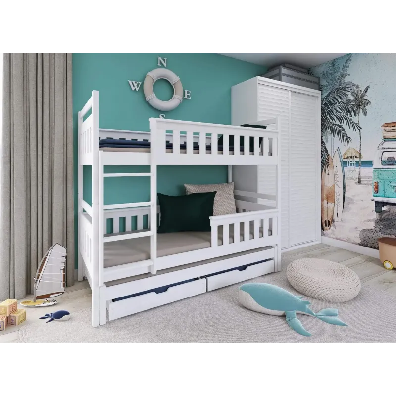 KORS 80x180 white bunk bed Lano Furniture