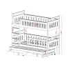 KORS 80x200 white bunk bed Lano Furniture