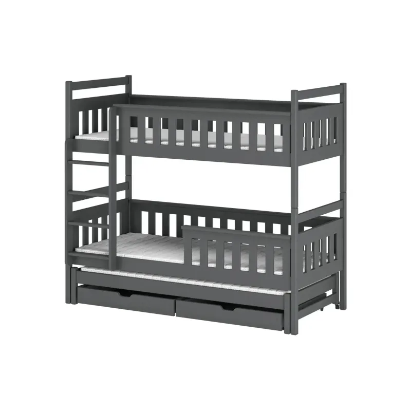 KORS 80x180 graphite bunk bed Lano Furniture
