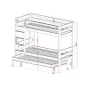 LESSI 80x180 graphite bunk bed Lano Furniture