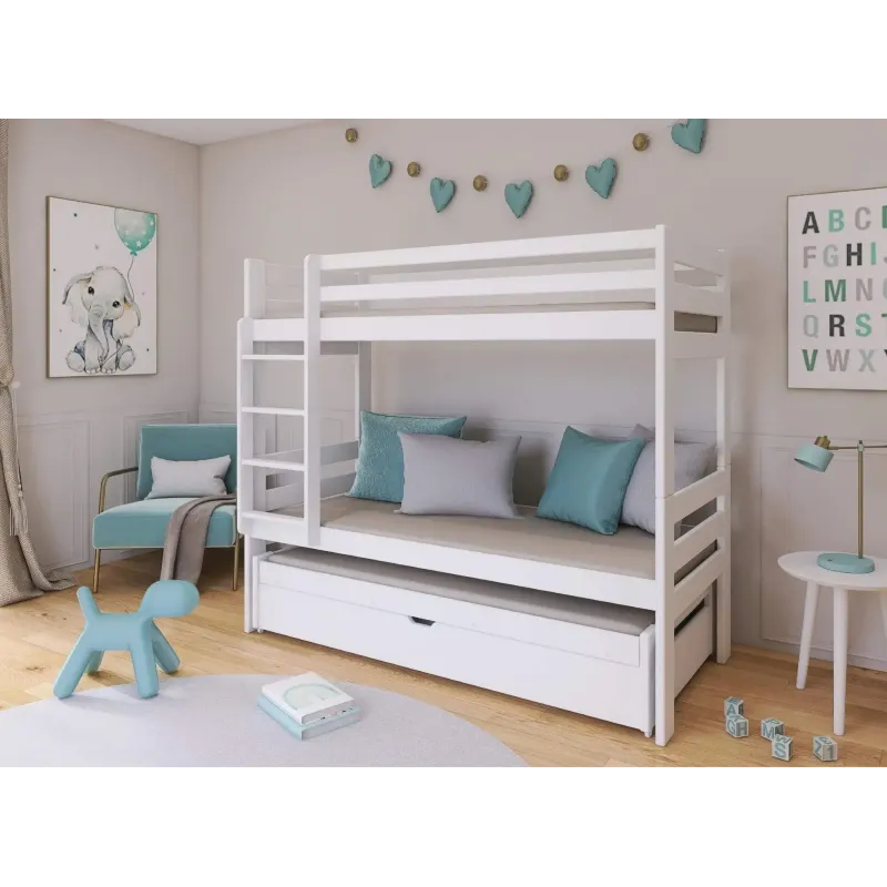 LESSI 80x180 grey bunk bed Lano Furniture