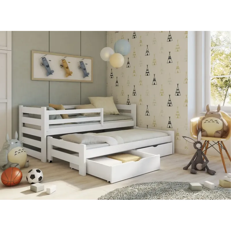 KUBUŚ 80x200 white bunk bed Lano Furniture