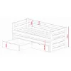 KUBUŚ 90x190 white bunk bed Lano Furniture
