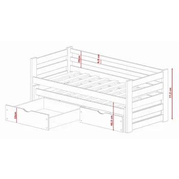 KUBUŚ 90x190 white bunk bed Lano Furniture