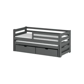 KUBUŚ 80x160 graphite bunk bed Lano Furniture