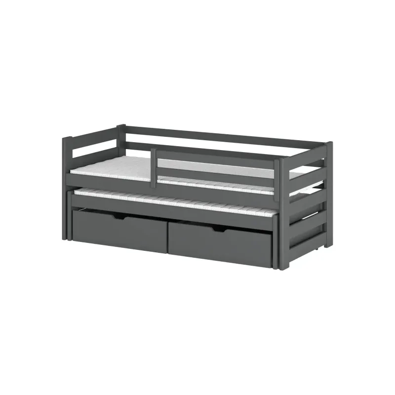 KUBUŚ 80x180 graphite bunk bed Lano Furniture