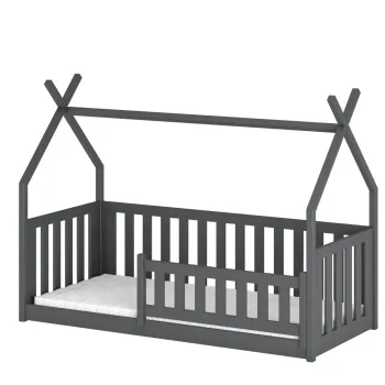 Παιδικό Κρεβάτι Σπιτάκι BODZIO 80x190 graphite 