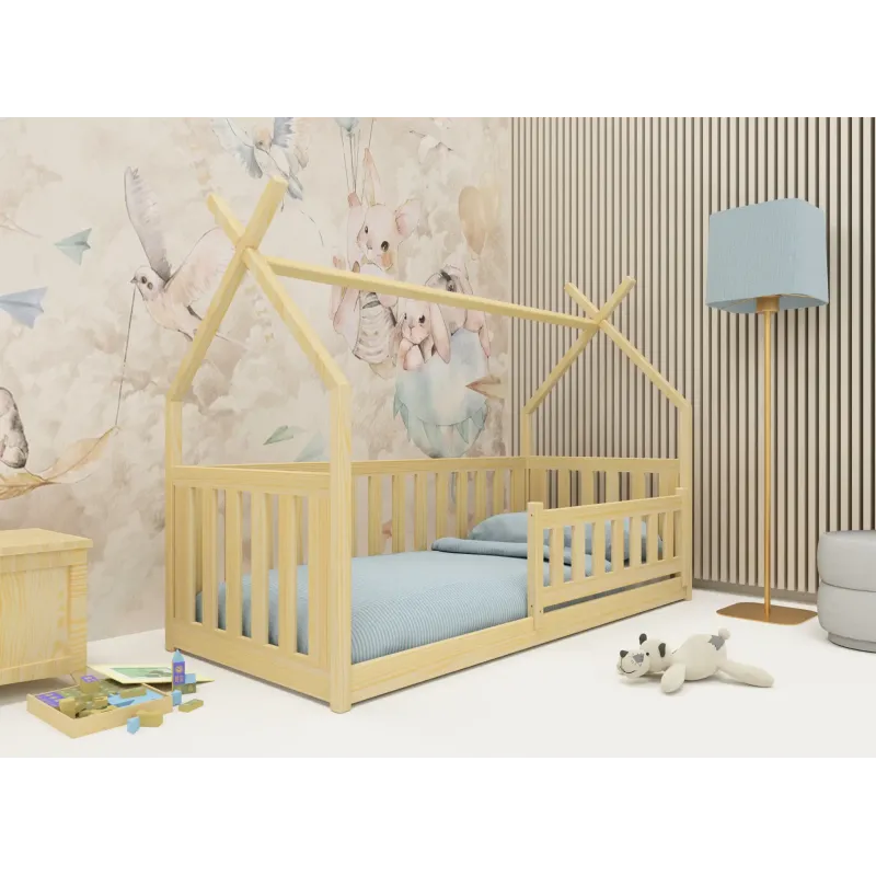 Παιδικό Κρεβάτι Σπιτάκι BODZIO 80x190 - pine