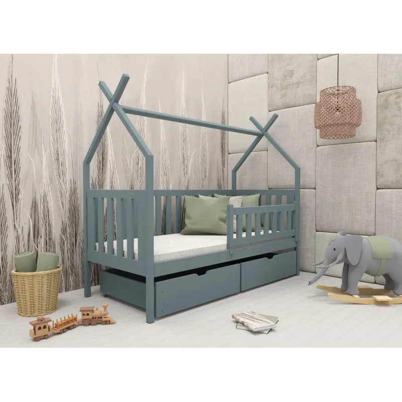 Παιδικό Κρεβάτι Montessori Teepee SIMBA 80x190 grey