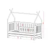 TYTUS 90x180 white teepee bunk bed Lano Furniture