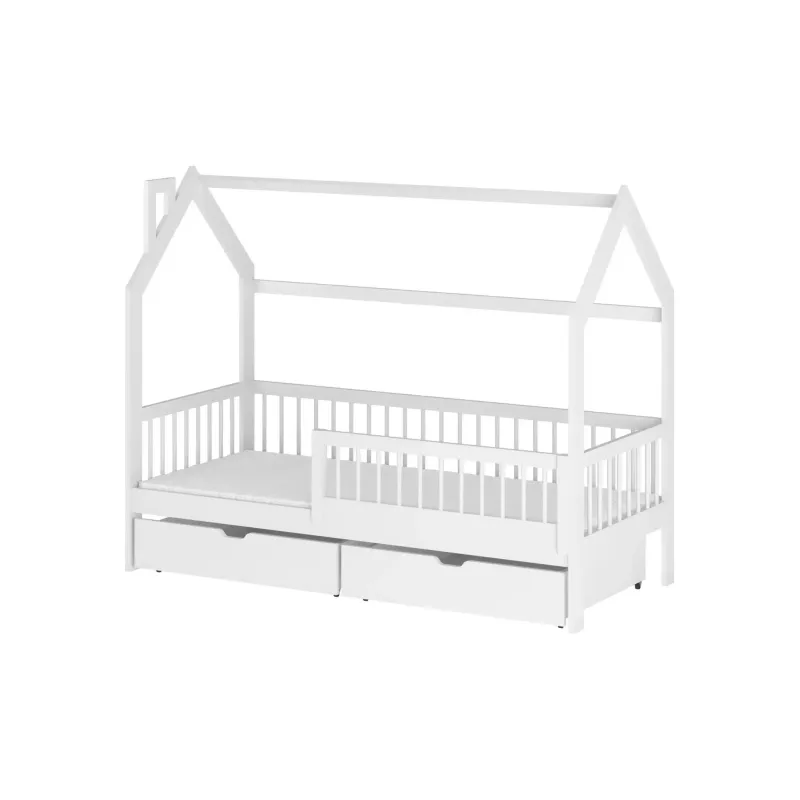 OSKAR 80x170 white childrens house bed Lano Furniture