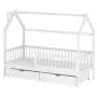OSKAR 90x180 white children's house bed Lano Furniture