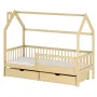 OSKAR 90x180 pine children's house bed Lano Furniture