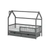 OSKAR 80x170 graphite childrens house bed Lano Furniture