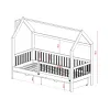 OSKAR 80x170 graphite childrens house bed Lano Furniture