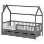 OSKAR 80x190 graphite children's house bed Lano Furniture