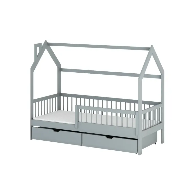 OSKAR 90x180 grey childrens house bed Lano Furniture