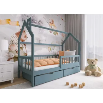 OSKAR 90x180 grey children's house bed Lano Furniture