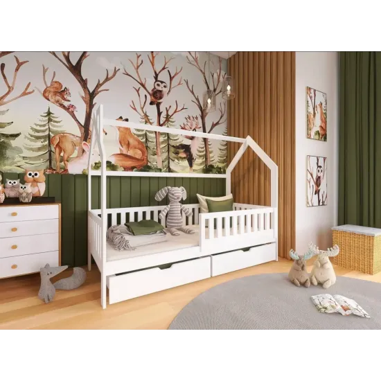 NATAN 80x190 pine childrens house bed Lano Furniture