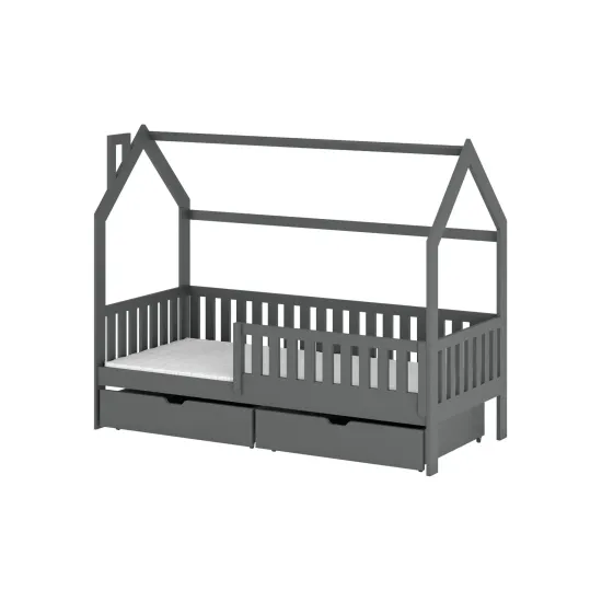 NATAN 90x180 graphite childrens house bed Lano Furniture NATAN 90x180 graphite childrens house bed Lano Furniture