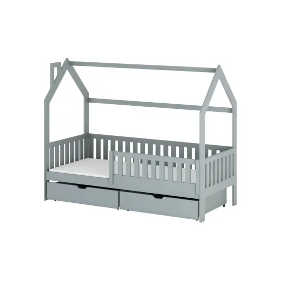 Παιδικό Κρεβάτι Σπιτάκι NATAN 80x190 - grey