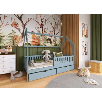 NATAN 90x180 grey children's house bed Lano Furniture