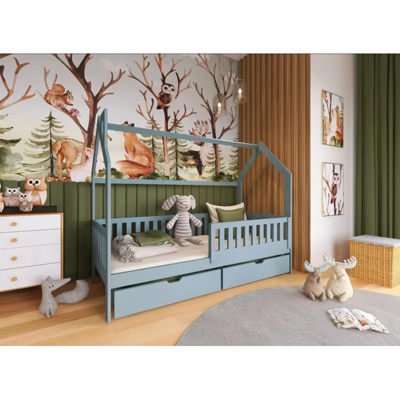 NATAN 90x180 grey childrens house bed Lano Furniture